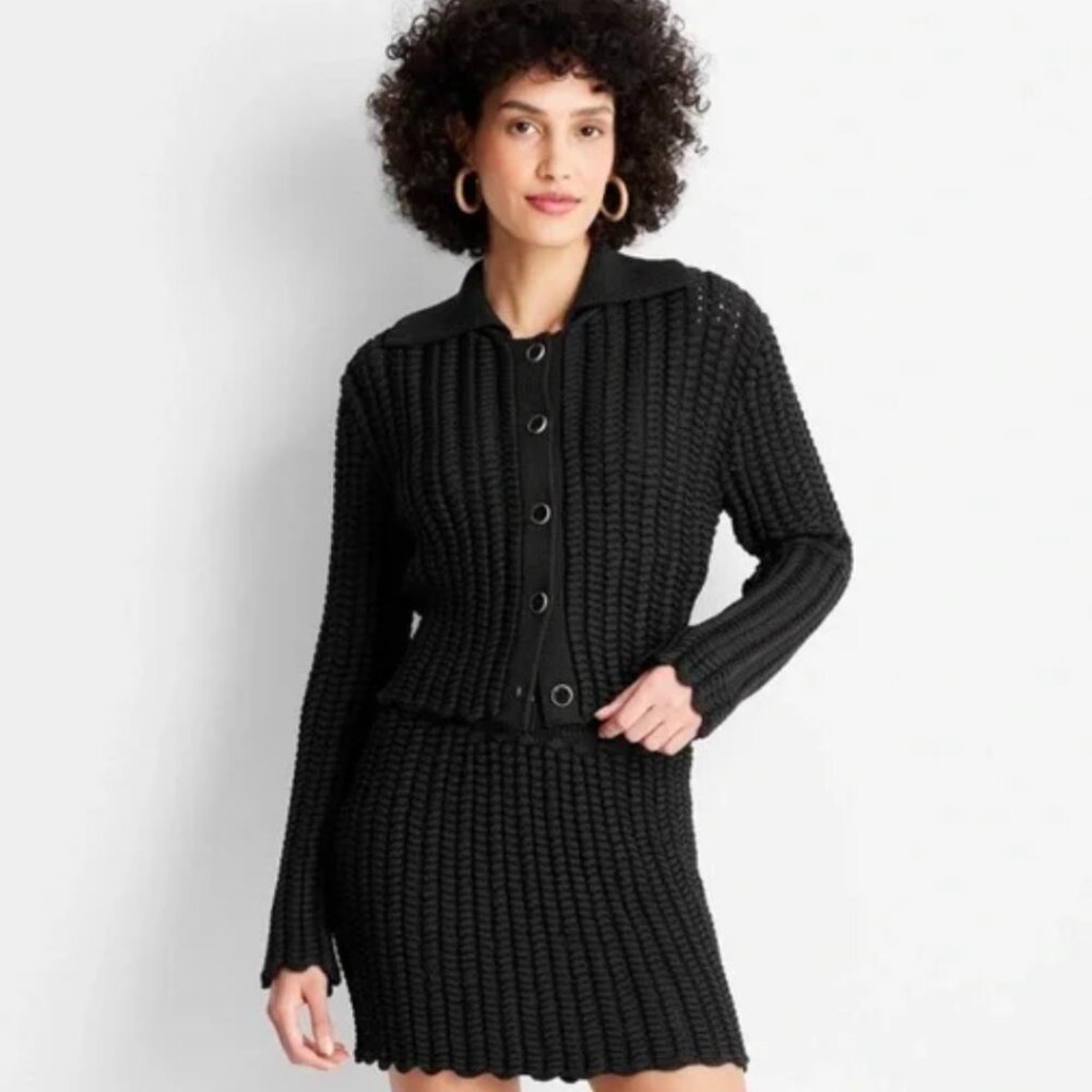 Women's Braided Button-Front Cardigan - Future Collective with Jenee Naylor
